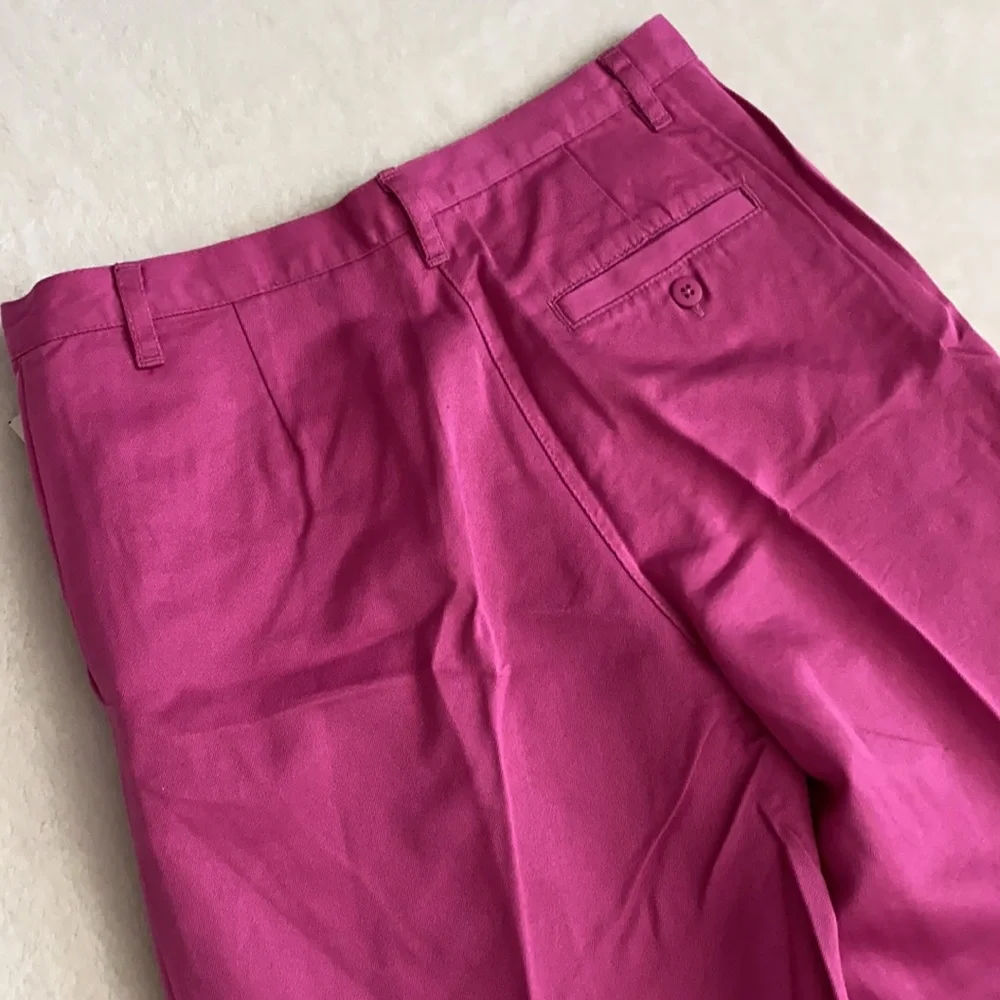 {NWT/VTG} Talbots Kids | High Waisted Wide Leg Cropped Pants Cotton Lyocell Pink - Picture 9 of 13
